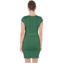 Irish Flag Green White Orange on Green St. Patrick s Day Ireland Capsleeve Drawstring Dress  View2