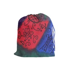 Houses Drawstring Pouches (large)  by snowwhitegirl