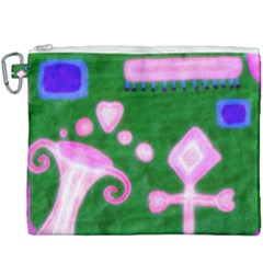 Hearts For The Pink Cross Canvas Cosmetic Bag (xxxl) by snowwhitegirl