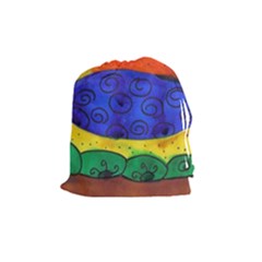 Face Drawstring Pouches (medium)  by snowwhitegirl