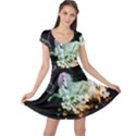 Wonderful Unicorn With Flowers Cap Sleeve Dress View1