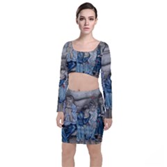 The Nobodies Long Sleeve Crop Top & Bodycon Skirt Set by redmaidenart