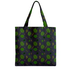 Hazel Zipper Grocery Tote Bag by greenthanet