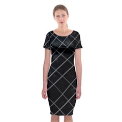 Black Scratch Classic Short Sleeve Midi Dress by quinncafe82