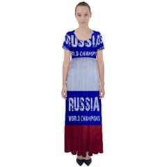 Football World Cup High Waist Short Sleeve Maxi Dress by Valentinaart