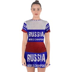 Football World Cup Drop Hem Mini Chiffon Dress by Valentinaart