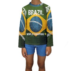 Football World Cup Kids  Long Sleeve Swimwear by Valentinaart