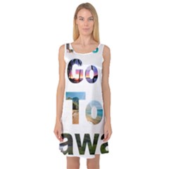 Hawaii Sleeveless Satin Nightdress by Howtobead