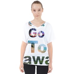 Hawaii V-neck Dolman Drape Top by Howtobead