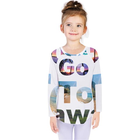 Hawaii Kids  Long Sleeve Tee by Howtobead