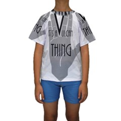 Vulcan Thing Kids  Short Sleeve Swimwear by Howtobead