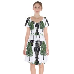 Ecology Short Sleeve Bardot Dress by Valentinaart