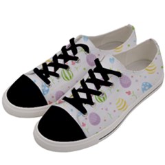 Easter Pattern Men s Low Top Canvas Sneakers by Valentinaart