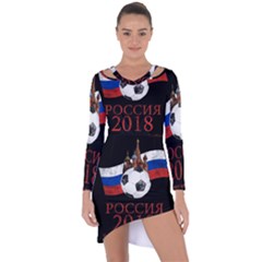 Russia Football World Cup Asymmetric Cut-out Shift Dress by Valentinaart