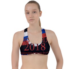 Russia Football World Cup Criss Cross Racerback Sports Bra by Valentinaart