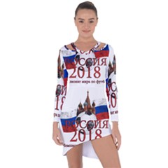 Russia Football World Cup Asymmetric Cut-out Shift Dress by Valentinaart