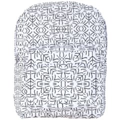 Black And White Ethnic Geometric Pattern Full Print Backpack by dflcprints