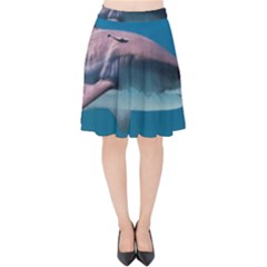 Tiger Shark 1 Velvet High Waist Skirt by trendistuff