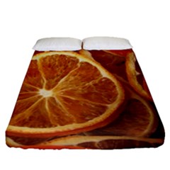 Oranges 5 Fitted Sheet (queen Size) by trendistuff