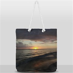 Sunset On Rincon Puerto Rico Full Print Rope Handle Tote (large) by StarvingArtisan