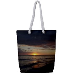 Sunset On Rincon Puerto Rico Full Print Rope Handle Tote (small) by StarvingArtisan