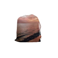 Sunset On Rincon Puerto Rico Drawstring Pouches (small)  by StarvingArtisan