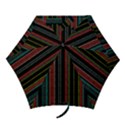 Multicolored Dark Stripes Pattern Mini Folding Umbrellas View1