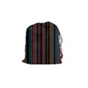 Multicolored Dark Stripes Pattern Drawstring Pouches (Small)  View1