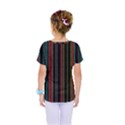Multicolored Dark Stripes Pattern Kids  One Piece Tee View2