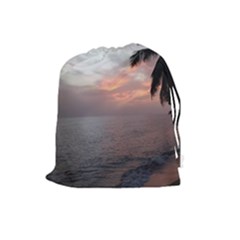 Sunset In Puerto Rico  Drawstring Pouches (large)  by StarvingArtisan