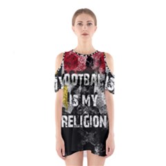 Football Is My Religion Shoulder Cutout One Piece by Valentinaart