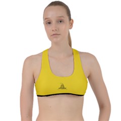 Gadsden Flag Don t Tread On Me Criss Cross Racerback Sports Bra by snek