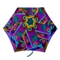3d Cube Dice Neon Mini Folding Umbrellas View1