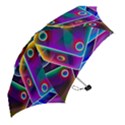 3d Cube Dice Neon Mini Folding Umbrellas View2