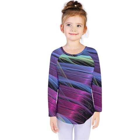 Abstract Satin Kids  Long Sleeve Tee by Sapixe