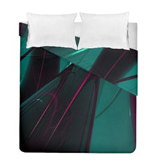 Abstract Green Purple Duvet Cover Double Side (full/ Double Size) by Sapixe