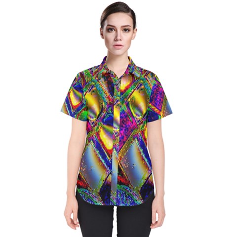 Abstract Digital Art Women s Short Sleeve Shirt by Sapixe
