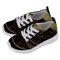 Abstract Steampunk Textures Golden Kids  Lightweight Sports Shoes by Sapixe