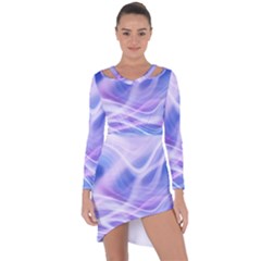 Abstract Graphic Design Background Asymmetric Cut-out Shift Dress by Sapixe