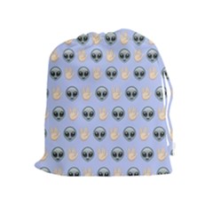 Alien Pattern Drawstring Pouches (extra Large) by Sapixe