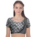Architecture Roof Structure Modern Velvet Short Sleeve Crop Top  View1