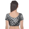 Architecture Roof Structure Modern Velvet Short Sleeve Crop Top  View2