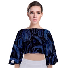 Art And Light Dorothy Tie Back Butterfly Sleeve Chiffon Top by Sapixe