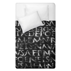 Antique Roman Typographic Pattern Duvet Cover Double Side (single Size) by dflcprints