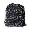 Antique Roman Typographic Pattern Drawstring Pouches (XXL) View2