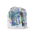 Background Color Circle Pattern Drawstring Pouches (Large)  View2