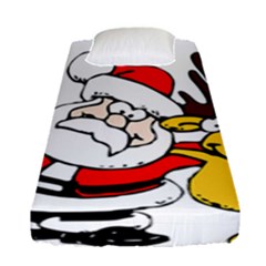 Christmas Santa Claus Fitted Sheet (single Size) by Sapixe
