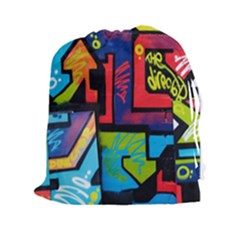 Urban Graffiti Movie Theme Productor Colorful Abstract Arrows Drawstring Pouches (xxl) by genx