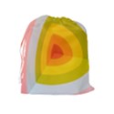 Graffiti Orange Lime Power Blue and pink spherical abstract retro pop art design Drawstring Pouches (Extra Large) View2