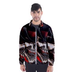 Confederate Flag Usa America United States Csa Civil War Rebel Dixie Military Poster Skull Wind Breaker (men) by Sapixe
